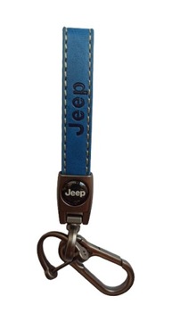 JEEP BRELOK BRELOCZEK SKÓRA NIEBIESKI