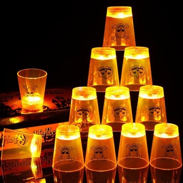 ХЭЛЛОУИН LED СТЕКЛЯННЫЙ ЧЕРЕП ТЫКВА