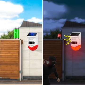 Умная уличная солнечная PIR-сигнализация Tuya