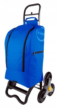 Wózek torba TERMICZNA na zakupy Buddy CasaSi SZEŚCIOKOŁOWY 3 KÓŁKA niebiesk