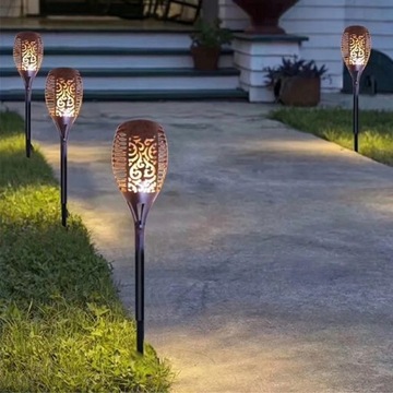LAMPA SOLARNA LED POCHODNIA EFEKT PŁOMIEŃ OGIEŃ 66