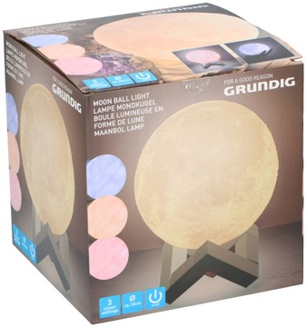 GRUNDIG LAMPKA NOCNA LED KSIĘŻYC 3D 23cm