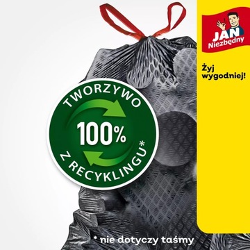 JAN NIEZBĘDNY мешки для мусора MEGA STRONG тиснение FLEX & STRONG 120л 24 шт.