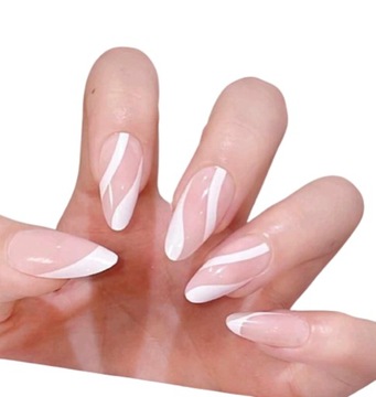 Paznokcie PRESS ON NAILS TIPSY 24 french asymetryc