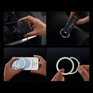 Индуктивное автомобильное зарядное устройство MagSafe Baseus