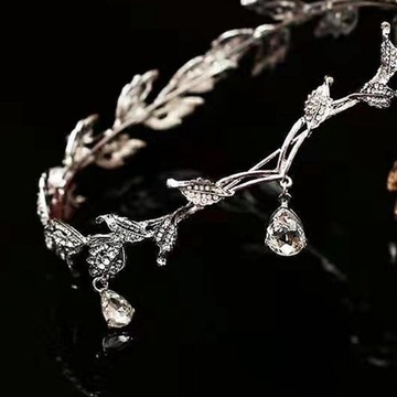 Tiara dla nowożeńców Ozdoba Wróżka Opaska do włosów Tiara Nakrycie głowy w stylu B