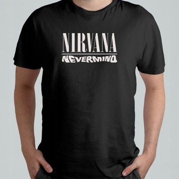 Koszulka Z Nadrukiem T-shirt Męski Nirvana Hard Rock Nevermind r. L #14