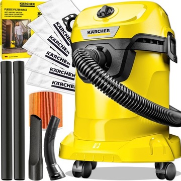 MOCNY ODKURZACZ BEZWORKOWY WD3 KARCHER NAJNOWSZY MODEL MEGA ZESTAW 4x WORKI