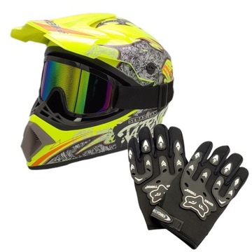 ДЕТСКИЕ МОТОЦИКЛОВЫЕ ПЕРЧАТКИ ДЛЯ ДЕТЕЙ JUNIOR ENDURO CROSS QUAD XL