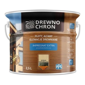DREWNOCHRON Impregnat EXTRA 2,5l SOSNA NATURALNA