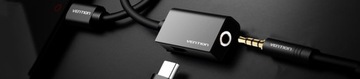 VENTION USB Type-C --> разъем 3,5 мм + зарядка