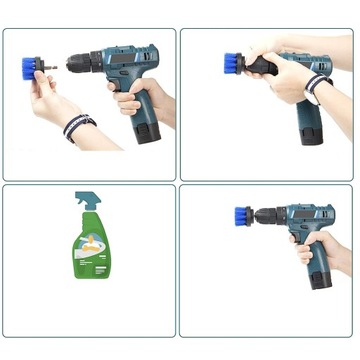 SZCZOTKI SPRZĄTAJĄCE NA WIERTARKĘ AKUMULATOROWEJ