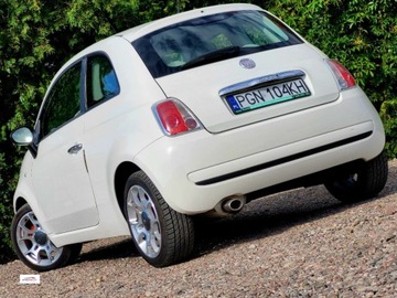 Fiat 500 II Hatchback 3d 1.2 69KM 2009 Fiat 500 biala perelka, bardzo ladny, GWARANCJA 1.2 Benzyna 69KM, zdjęcie 1