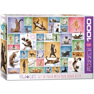 Puzzle 1000 elementów. Yoga Cats