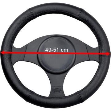 NAKŁADKA na kierownicę skórzana SKÓRA 49-51 cm