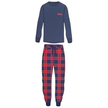 Lee Cooper Мужская хлопковая пижама с длинным рукавом 2025 Размер M