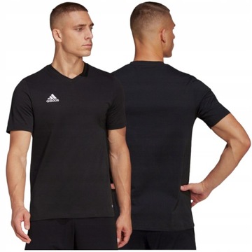 Koszulka Męska Adidas Bawełniana Czarna T-Shirt Krótki Rękaw L
