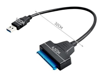 АДАПТЕР АДАПТЕР USB 3.0 на SATA 22-контактный HDD SSD-ДИСК КАБЕЛЬ 5 ГБ/с 32 см