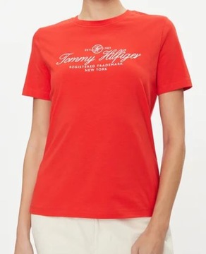 Tommy Hilfiger t-shirt WW0WW40293 SNE czerwony L