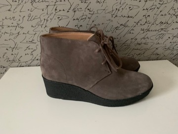 CLARKS ŚLICZNE BUTY BOTKI SKÓRA 38 /24,5CM IDEAŁ !