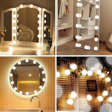 СВЕТОДИОДНЫЕ ПОДСВЕТКИ ДЛЯ ЗЕРКАЛА ТРУМАРНЫЙ СТОЛИК 10 шт. ПОДСВЕТКИ 3 ЦВЕТА