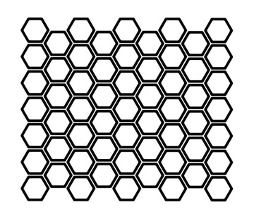 NAKLEJKA na samochód HEXAGEN 59 sztuk PUSTY
