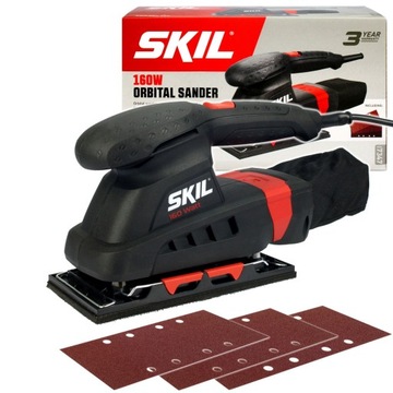 SZLIFIERKA OSCYLACYJNA 160W 7347 SKIL + WOREK + PAPIERY