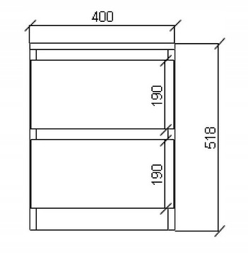 Szafka nocna dąb sonoma 40x40cm szuflada