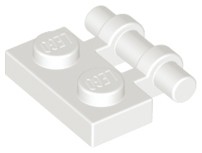 LEGO Płytka - plate 1x2 (2540) biała 3szt