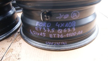 4× DISK OCELOVÝ FORD OE 6.5" X 15" 4X108