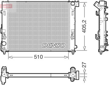 DENSO DRM46076 CHLADIČ SYSTÉM CHLAZENÍ MOTORU