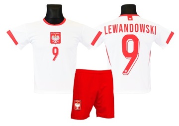 LEWANDOWSKI POLSKA strój koszulka spodenki roz 110