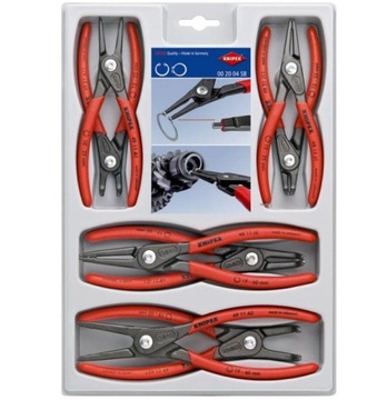 KNIPEX ZESTAW 8 SZCZYPIEC DO PIERŚCIENI OSADCZYCH