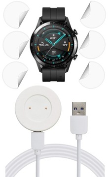 KABEL ŁADOWARKA + 6x FOLIA BŁYSK HUAWEI WATCH GT