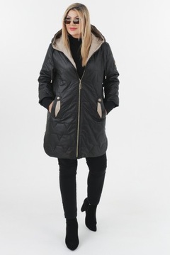 Крупный стеганый стеганый человек с капюшоном, элегантный