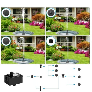 САДОВЫЙ КАСКАД СОЛНЕЧНЫЙ ФОНТАН 2,5 Вт 200 л/ч