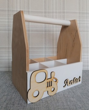 Организатор для офиса 100% древесина, бохо, с названием