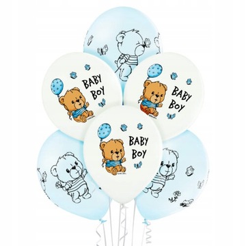 Zestaw Balony Baby Boy Narodziny Baby Shower
