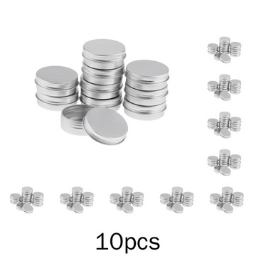 10x 10 Pustych Puszek Aluminiowych Z Zakrętkami