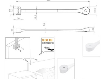 Настенный светильник 12V LED лампа для прицепа Flexi RH
