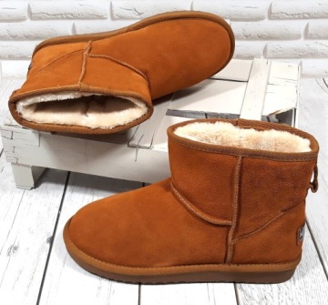 ЖЕНСКИЕ КОЖАНЫЕ БОТИНКИ DIMAR CAMEL 42