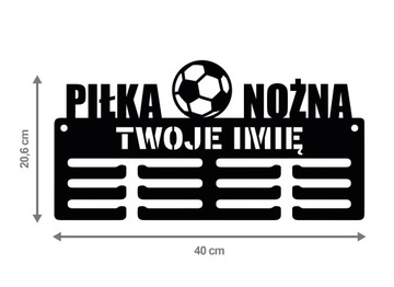 Wieszak na medale PIŁKA NOŻNA TWOJE IMIĘ 40cm 54.2
