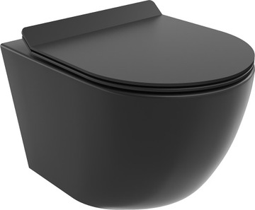 MEXEN LENA MISKA WC CZARNA MAT RIMLESS DESKA SLIM