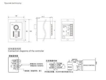 РЕГУЛЯТОР ОБОРОТОВ ДВИГАТЕЛЯ 230В 250ВТ