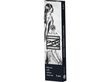 Węgiel naturalny rysunkowy 6-8 mm 6szt Astra