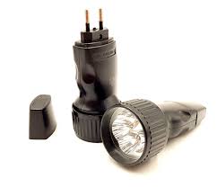 LATARKA 5LED ŁADOWANA Z GNIAZDKA