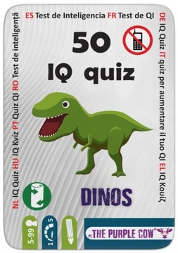 Podróżne łamigłówki Purple Cow - 50 IQ Dinozaury