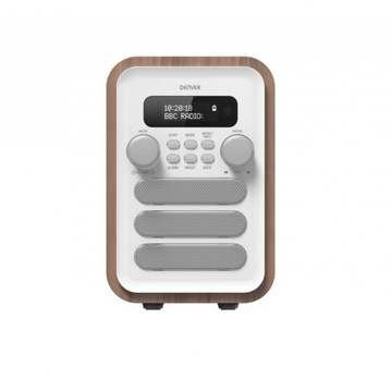 RADIO RETRO DAB+/FM DENVER DAB-48 DREWNO + BIAŁY FRONT