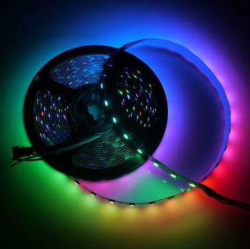 5 м WS2812B полоса argb 5 В 18 Вт IP30 Smart MAGIC LED программируемый ЧЕРНЫЙ
