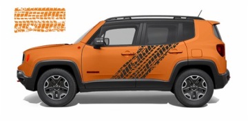 НАБОР АВТОМОБИЛЬНЫХ НАКЛЕЙКОВ С ПРИНТОМ ШИН JEEP RENEGADE